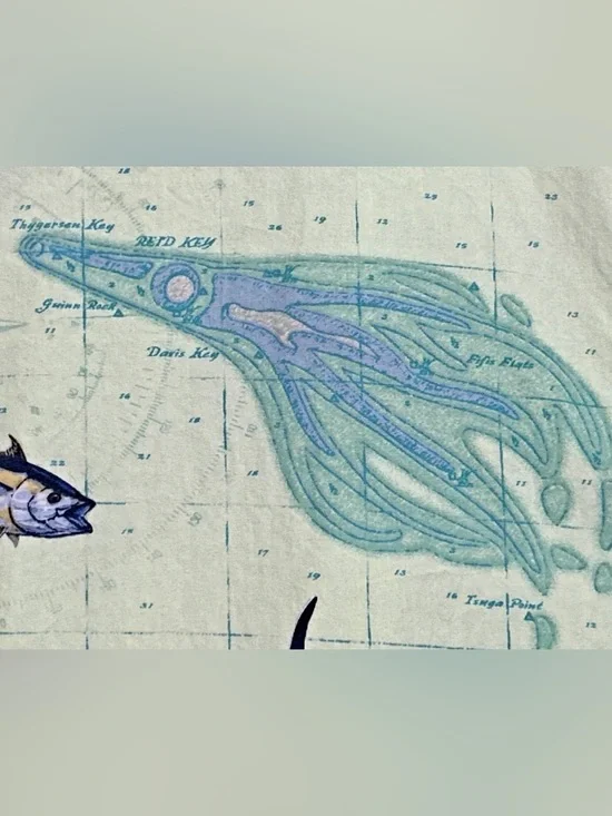 VTG Columbia PFG Men's Marlin Button Up Short Sleeve Fishing Lime Green Shirt XL - Picture 6 of 14